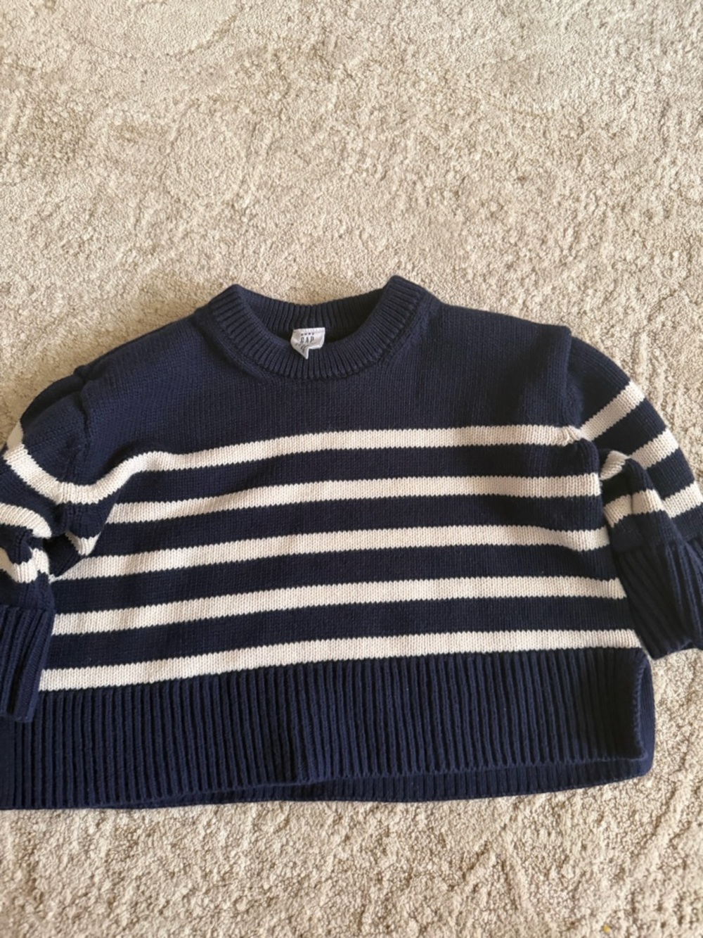 Baby Gap Striped Navy and White Crewneck Sweater